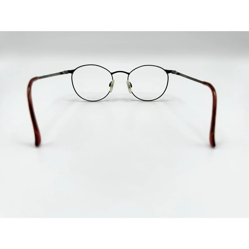 Marchon Stratus Havana/Antique Round Tortoise Eyeglasses Frames Only 51-20-140